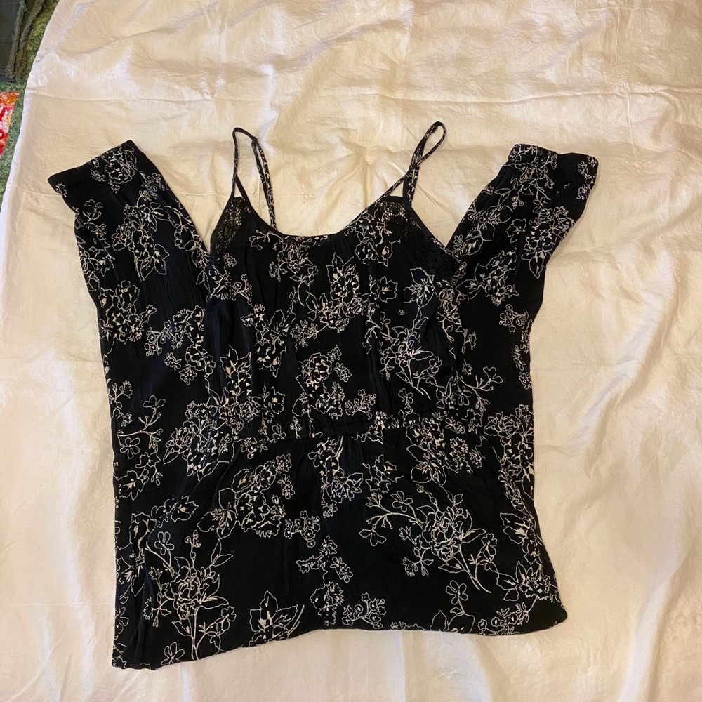 american eagle floral jumpsuit